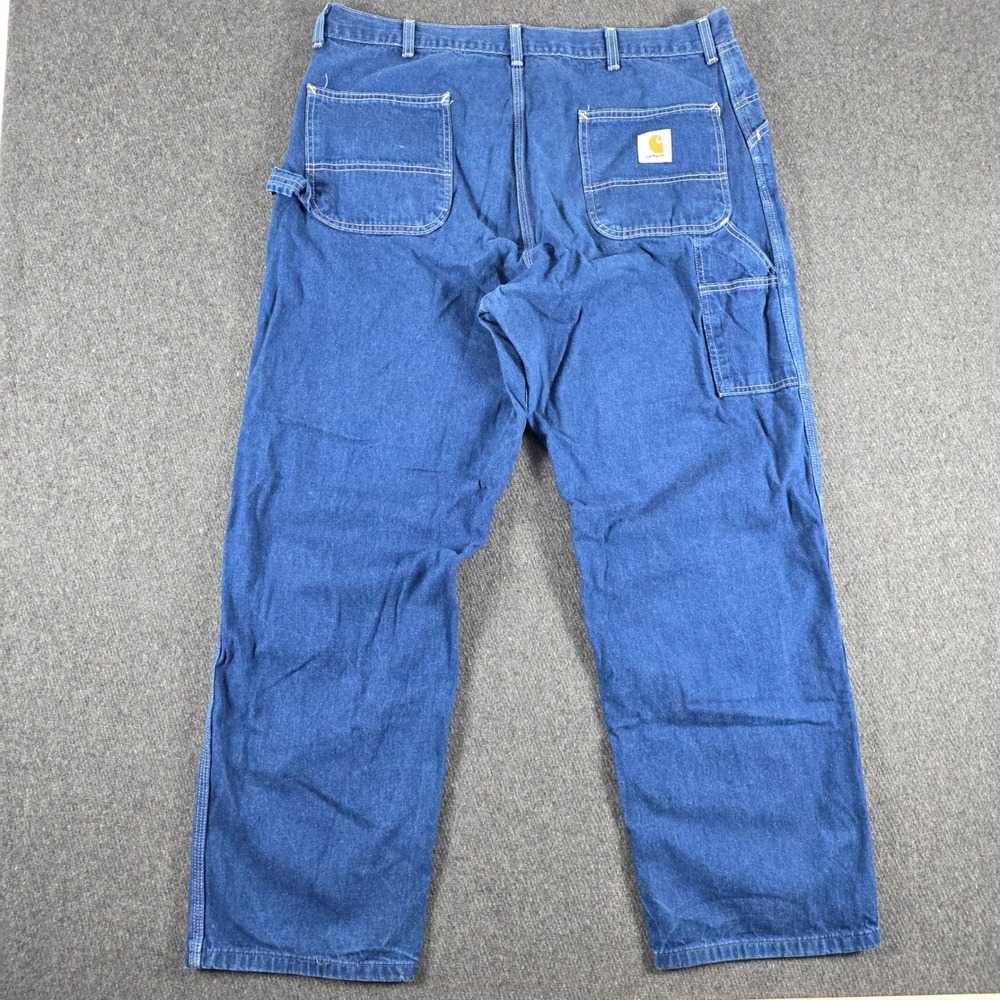 Carhartt Carpenter Jeans Mens Fit 39x30 Blue Denim B01 Relaxed Union Made in USA - Picture 2 of 10